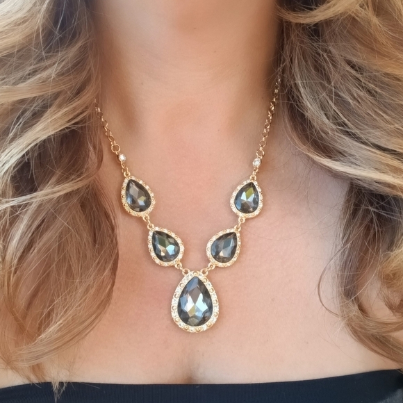 Talbot's Pear Cut Gemstone Necklace - Picture 3 of 5